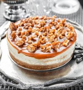 Cheesecake-Caramel-Walnuts